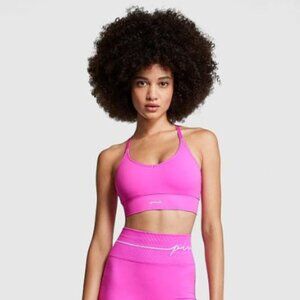 PINK Victoria's Secret Seamless Racerback Sports Bra In Pink Size XL NWT